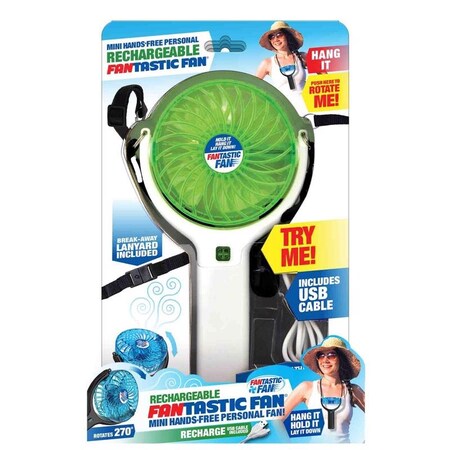 Shawshank Ledz Shawshank LEDz Fantastic Fan 7.5 in. H Mini Rechargeable Fan 768212-6